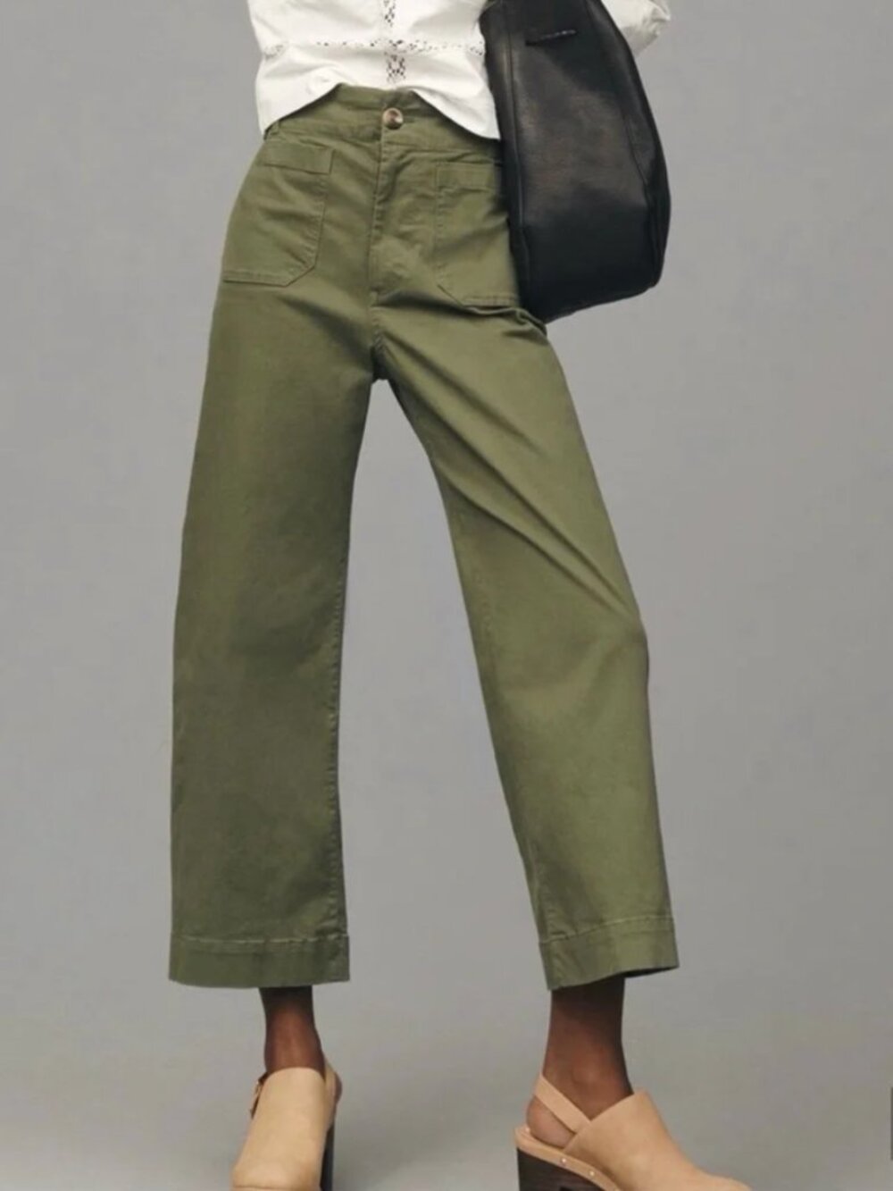 Maeve Anthropologie | Colette Crop Pant Olive Green Sz 18W
